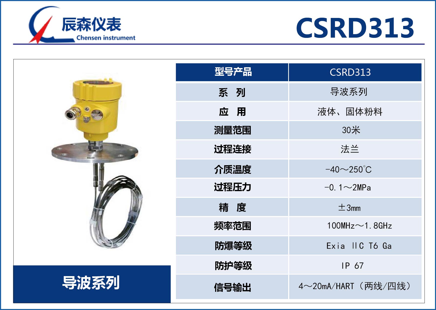 从江导波雷达物位计CSRD313