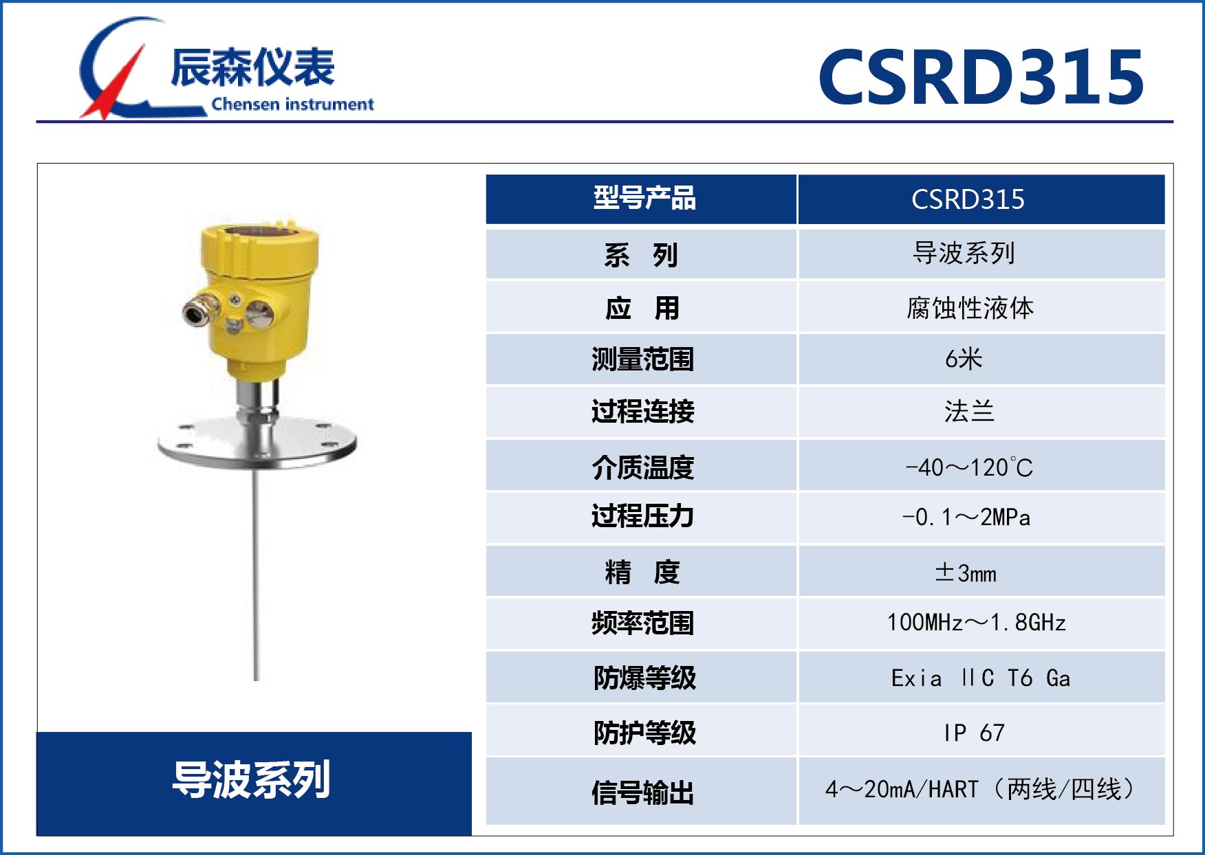 寮步镇导波雷达物位计CSRD315